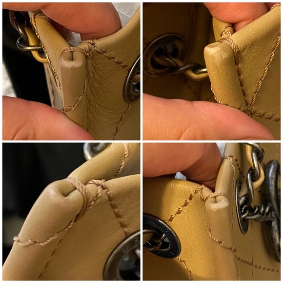 🔴SOLD🔴Authentic CHANEL Beige Tote with Bag Charm - Picture 15 of 16